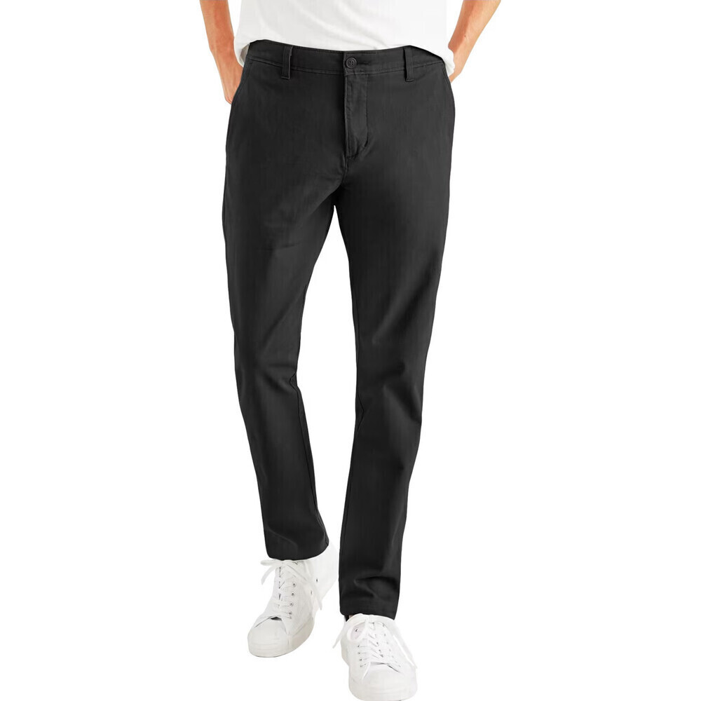 Dockers Men's Slim Fit Ultimate Chinos Flat Front Pants In Black W 36 x 32 L